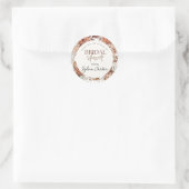 ボーホー フラワー ブライダル シャワー サンクス ラウンドシール (バッグ)