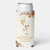 ボーホー フラワー ブライダル シャワー スリム缶クーラー (Seltzer正面)