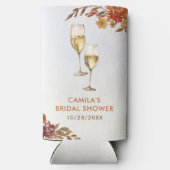 ボーホー フラワー ブライダル シャワー スリム缶クーラー (裏面)