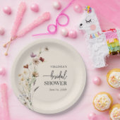 ボーホー フラワー ブライダル シャワー ペーパー プレート (パーティー)