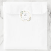 ボーホー フラワー ブライダル シャワー ラウンドシール (バッグ)