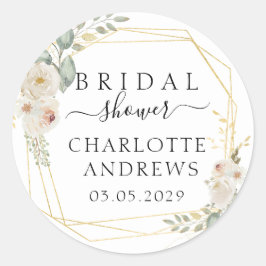 ボーホー フラワー ブライダル シャワー ラウンドシール