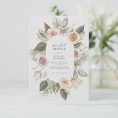 ボーホー フラワー ブライダル シャワー 招待状 (スタンド正面)