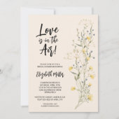 ボーホー フラワー ブライダル シャワー 招待状 (正面)