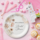 ボーホー フラワー ブライダル シャワー 紙皿 (パーティー)