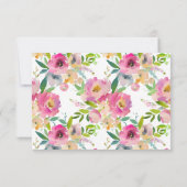 ボーホー フラワー ベビーシャワー おむつくじチケット 招待状 (裏面)