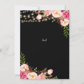 ボーホー フラワー & ライト サプライズ 80歳の誕生日 招待状 (裏面)