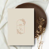 ボーホー フラワー ラスティック モノグラム イスラム教 ウェディング 招待状