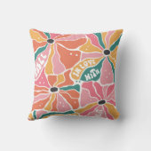 ボーホー フラワー 名言 ベビーシャワー クッション (裏面)