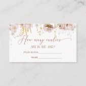 ボーホー フラワー 推測して 何個の キャンディー 封入カード エンクロージャーカード (正面)