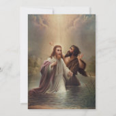 ボーホー フラワー 洗礼 キリスト教 十字架 出生 招待状 (裏面)