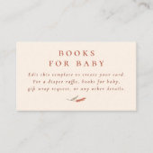 ボーホー フラワー 秋の水彩 ベビーシャワー エンクロージャーカード (正面)