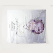 ボーホー フルムーン アメジスト ウォーターカラー セレスト タペストリー (正面(横))