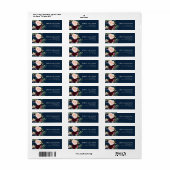 ボーホー フローラル バーガンディ ネイビー 返送先ラベル ラベル (フルシート)