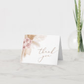 ボーホー フローラル パンパス グラス サンキューカード (正面)
