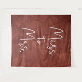 ボーホー ブライズシャワー バックドロップ デコ ミス トゥ ミセス タペストリー (正面(横))