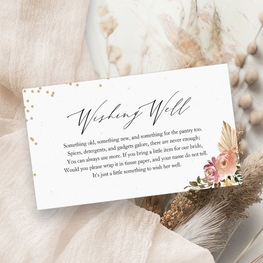 ボーホー ブライズ シャワー ウィッシング ウェル 挿入 エンクロージャーカード