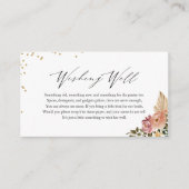 ボーホー ブライズ シャワー ウィッシング ウェル 挿入 エンクロージャーカード (正面)