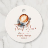 ボーホー ブライズ シャワー コーヒー サンクス ギフト タグ (正面)