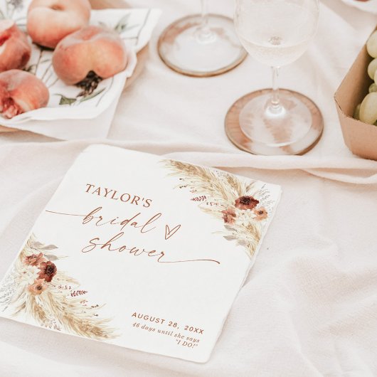 ボーホー ブライズ シャワー ペーパー ナプキン | シャワーデコ スタンダードランチョンナプキン