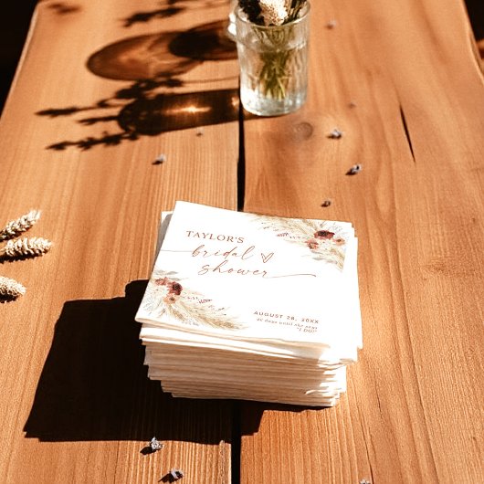 ボーホー ブライズ シャワー ペーパー ナプキン | シャワーデコ スタンダードランチョンナプキン