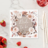 ボーホー ブライダル シャワー ナプキン ラフな素材の花嫁 スタンダードランチョンナプキン (インサイチュ)