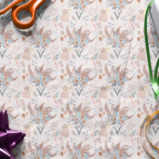 ボーホー ブライダル シャワー パターン 薄葉紙