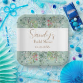 ボーホー ブライダル シャワー ワイルドフラワー フローラル ペーパープレート (パーティー)