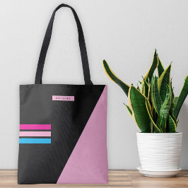 ボーホー ブラック ストライプ クラシック トレンディ ガーリー トートバッグ