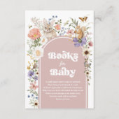 ボーホー ブラッシュ ウッドランド ワイルドフラワー 赤ちゃんの女の子の本 エンクロージャーカード (正面)