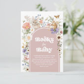 ボーホー ブラッシュ ウッドランド ワイルドフラワー 赤ちゃんの女の子の本 エンクロージャーカード (スタンド正面)
