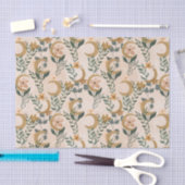 ボーホー ブラッシュ グリーン ボタニカル ムーン ブライダル シャワー 薄葉紙 (クラフト)