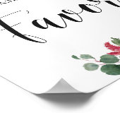 ボーホー ブラッシュ バーガンディ ネイビー フラワーフェイバーズ サイン (角)