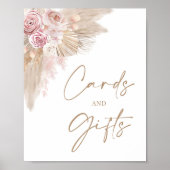 ボーホー ブラッシュ パンパス フラワーカーズ゙ & ギフトシャワープレート ポスター (正面)