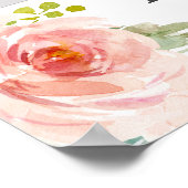 ボーホー ブラッシュ ピンク エーテリアル フラワーフォト プロップ ブース ポスター (角)