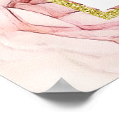 ボーホー ブラッシュ ピンク フラワー フォトブース フレーム 小道具 ポスター (角)