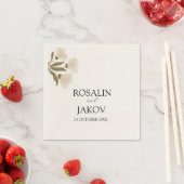 ボーホー ブラッシュ フラワーの結婚式招待状 スタンダードカクテルナプキン (インサイチュ)