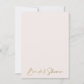 ボーホー ブラッシュ フラワージオメトリック ブライダル シャワー 招待状 (裏面)