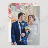 ボーホー ブラッシュ フラワー ウェディング 招待状 (正面/裏面)