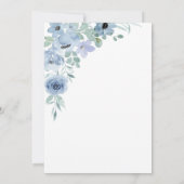 ボーホー ブラッシュ フラワー ウェディング 招待状 (裏面)