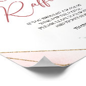 ボーホー ブラッシュ フローラル ユーカリ ワイン ラッフル ゲーム ポスター (角)