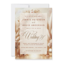 ボーホー ブラッシュ ローズ パンパス ゴールド アーチ ウェディング