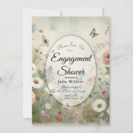 ボーホー ブルームズ アンド ヴィンテージ ブロッサムズ 婚約シャワー 招待状
