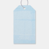 ボーホー ブルー パンプキン ベイビー ボーイ シャワー ウォーターカラー ギフトタグ (裏面)