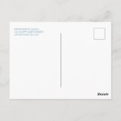 ボーホー ブルー フラワーの男の子ベイビーシャワーのお礼 ポストカード (裏面)