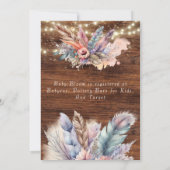 ボーホー ベイビー イン ブルーム ベイビー シャワー 招待状 (裏面)
