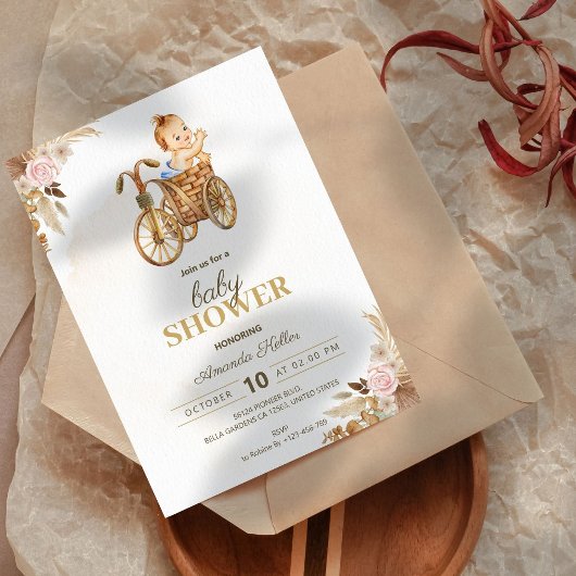 ボーホー ベイビー シャワーの招待状 招待状