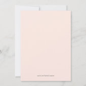 ボーホー ベイビー シャワー ガール ピンク フローラル パンパス 招待状 (裏面)