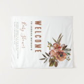 ボーホー ベイビー シャワー グリー ネイチャー ラスティック アドアブル タペストリー (正面(横))