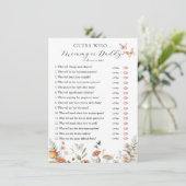 ボーホー ベイビー シャワー ママ or パパ ゲーム カード (スタンド正面)